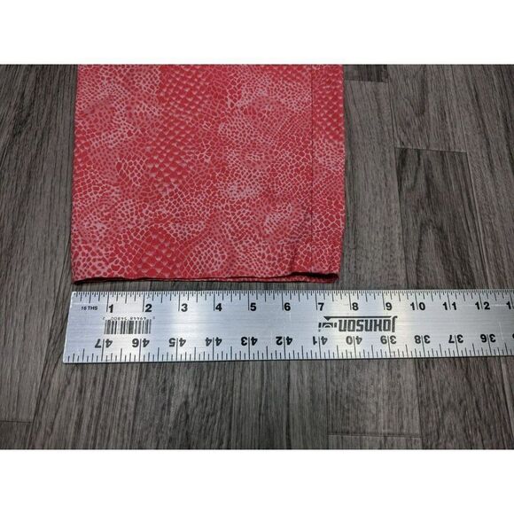 (3/$35) Mossimo Womens Size 10 Stretch Animal Print Pink Cropped Pants - Picture 11 of 11